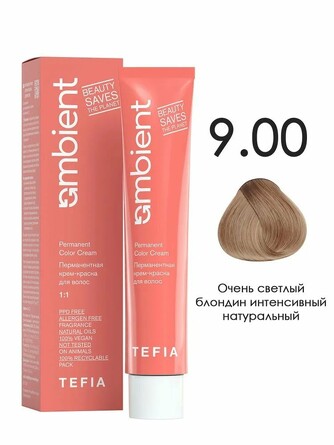 Крем-краска 9/00 очень светлый блондин интенсивный натуральный, 60 мл Tefia
