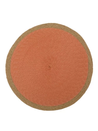 Сервировочная салфетка Coral Jute плетеная с джутом,  38 см Domenik