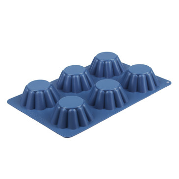 Форма силиконовая для кексов (6 ячеек) 25,5х18х3,5 см Vetta