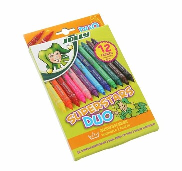 Фломастеры, 12 цветов в картонной коробке Jolly