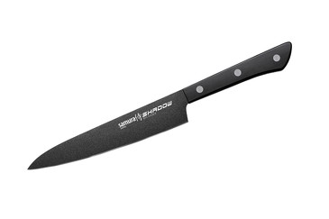 Нож кухонный Shadow универсальный с покр. Black-coating 150 мм Samura