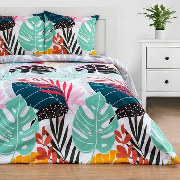 Комплект постельного белья Colored tropics (вид 1), поплин Этель