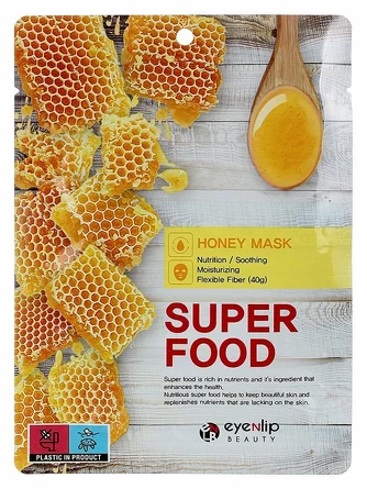 Маска на тканевой основе с экстрактом меда super food mask honey Eyenlip