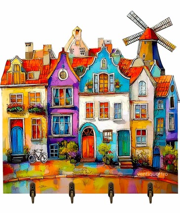 Ключница настенная. Мельница Ventiquattro