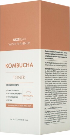 Тонер с комбучей, пробиотиками и гиалуроновой кислотой, 200мл Nextbeau