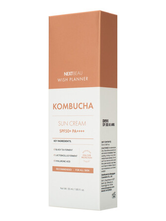 Солнцезащитный крем для лица с комбучей, пробиотиками и ниацинамидом SPF50+/PА++++, 55мл Nextbeau