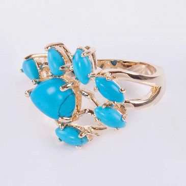 Кольцо с бирюзой Королевский сад Lotus jewelry
