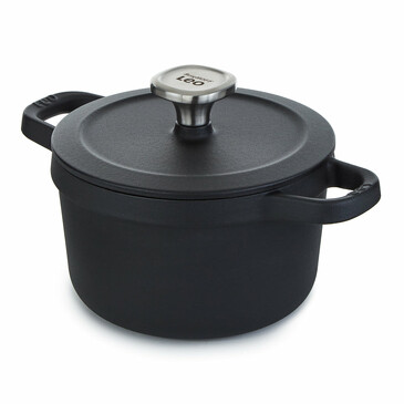 Кастрюля чугунная с крышкой 20 см 3 л Leo Graphite BergHOFF
