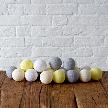 Гирлянда из 20 хлопковых шариков (от сети) Lares&Penates