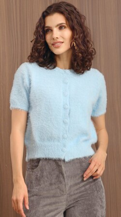 Джемпер из ангоры на пуговицах Nastya Sergeeva by May Be