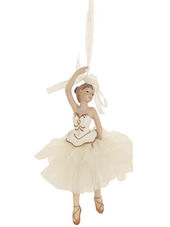 Балерина с белой юбке из ткани 17 см TonoSUTono