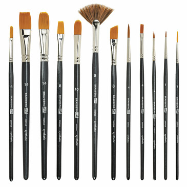 Кисти художественные синтетика 12 шт. Brauberg