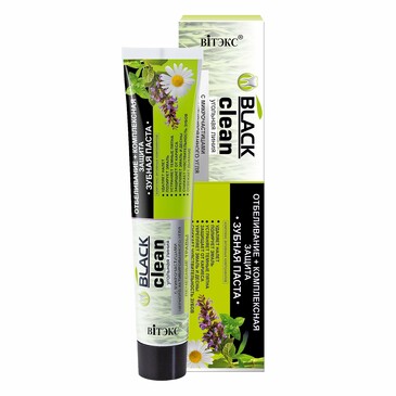 Зубная паста отбеливание и комплексная защита Black Clean, 85 мл Biтэкс