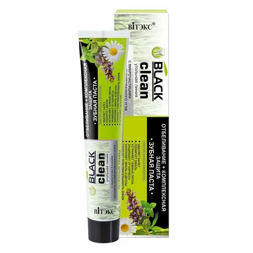 Зубная паста отбеливание и комплексная защита Black Clean, 85 мл Biтэкс
