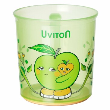 Кружечка с антискользящим дном Green apple, 200мл Uviton