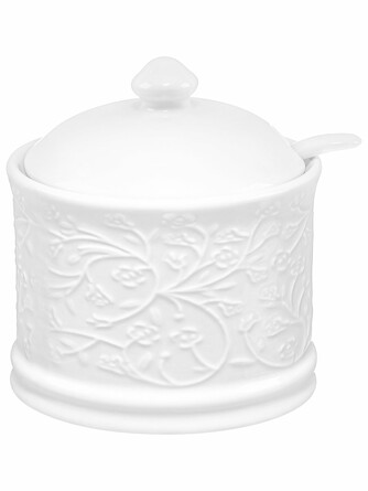 Сахарница с ложкой Веточки-цветочки, 250 мл Elan Gallery