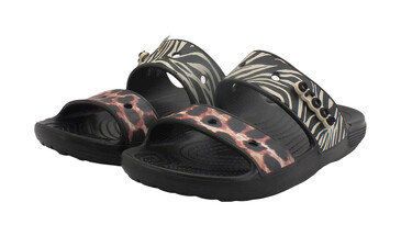 Пантолеты Classic Animal Remix Sandal Blk/Mlti Crocs