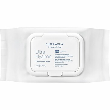 Салфетки для умывания и снятия макияжа на масляной основе Aqua Ultra Hyalron (30 шт.) Missha