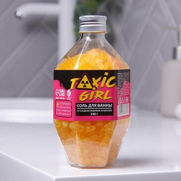Соль для ванны Toxic girl, аромат медовый,340гр;  Чистое счастье