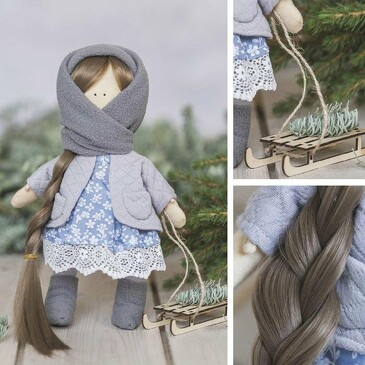 Интерьерная кукла Маня, набор для шитья, 18.9х22.5х2.5 см Арт Узор
