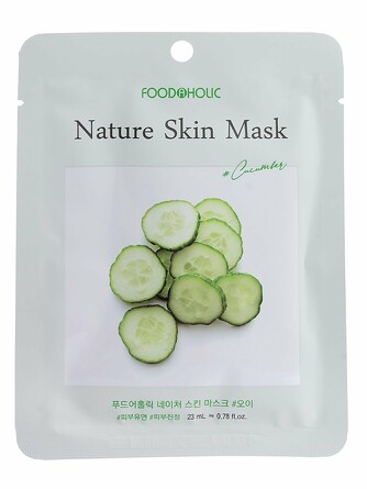 Маска тканевая cucumber nature skin mask 23 мл Foodaholic