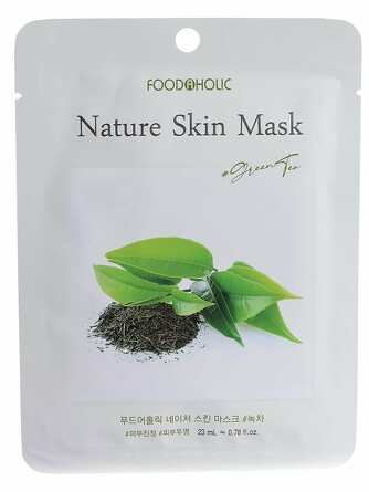 Маска тканевая green tea nature skin mask 23 мл Foodaholic