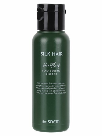 Шампунь silk hair heartleaf scalp cooling shampoo, 100  мл The Saem