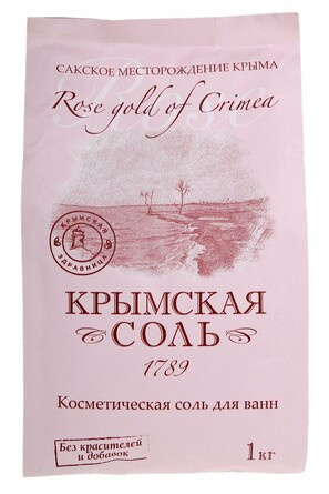 Соль для ванн Крымская Сакская натуральная выпаренная, 1 кг Cloob