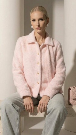 Рубашка из ангоры с шарфом Nastya Sergeeva by May Be