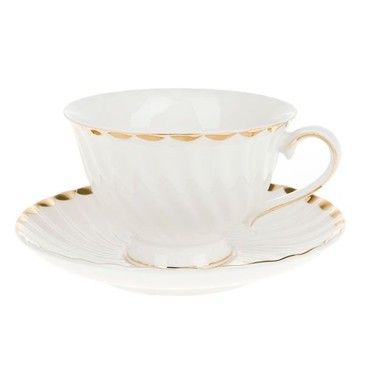 Набор чайный Золотая волна (2 пр.),  200 мл Best Home Porcelain, 16х7х16