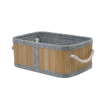 Корзина стеллажная с ручками Бамбук 30х20х12 см Natural House