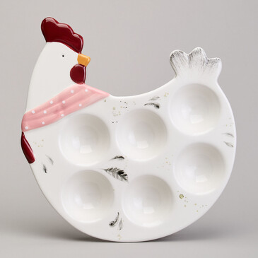 Блюдо на 6 яиц Funny Hens в форме курочки 24,3х22х3 см Lefard