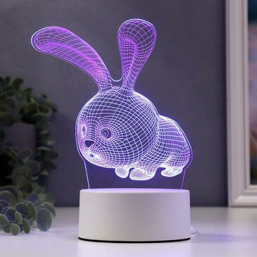 Светильник Кролик LED RGB от сети 9,5х14х19 см  Risalux