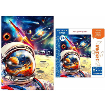 Пазл из ХДФ. Космонавт на луне (130 дет.), 7 лет+ Melograno