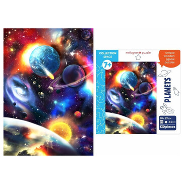 Пазл из ХДФ. Космос (130 дет.), 7 лет+ Melograno
