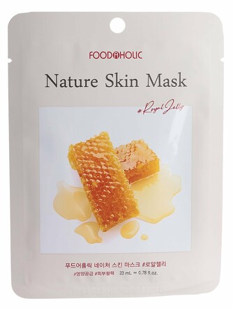 Маска тканевая royal jelly nature skin mask 23 мл Foodaholic