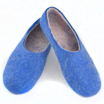 Тапочки войлочные синие Woole