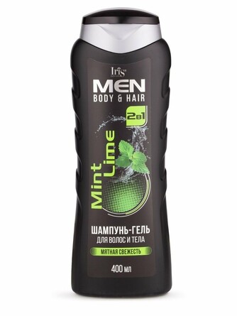 Шампунь-гель для волос и тела мужской Mint Lime Men 400 мл Iris Cosmetic
