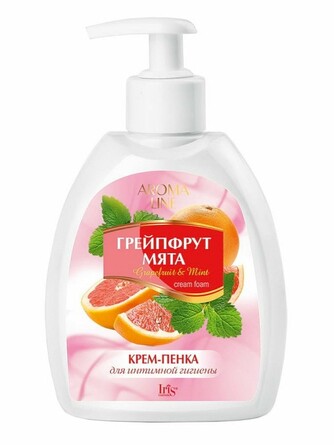 Крем-пенка для интимной гигиены Грейпфрут и мята Aroma Line 300 мл Iris Cosmetic