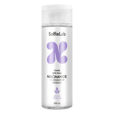 Тоник для лица, линии Niacinamide +Amaranth extract 200 мл SelfieLab