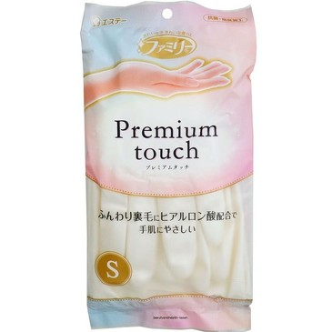 Перчатки Premium touch бытовые, пропитаны гиалуроной кислотой, S (белый) ST 