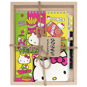 Набор (блокнот Hello Kitty А5, 60 листов и ручка гелевая Kuromi со стираемыми чернилами) Centrum