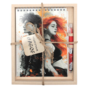 Набор (блокнот Дорама А5, 60 листов и ручка гелевая прорезиненная Аниме Задумчивость) Centrum