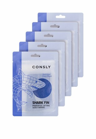 Маска гидрогелевая для лица с экстрактом акульего плавника, 5 шт. Consly