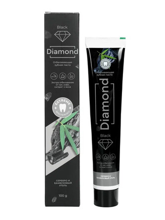 Зубная паста отбеливающая Black Diamond, 110 мл Dorall Collection