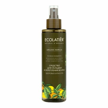 Средство для укладки и укрепления волос Здоровье&Красота Серия Organic Marula, 200 Ecolatier