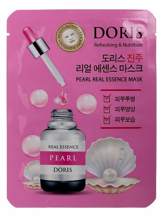 Маска на тканевой основе doris pearl real essence mask, 25 мл Jigott