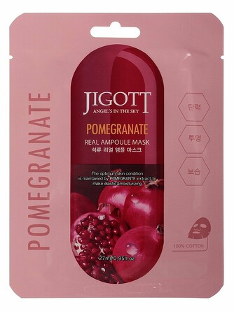Маска на тканевой основе pomegranate real ampoule mask Jigott