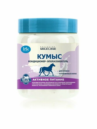 Кондиционер-ополаскиватель для сухих и ослабленных волос кумыс 500 мл Iris Cosmetic
