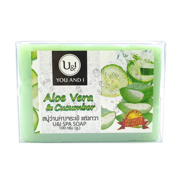 Мыло с алоэ вера и огурцом, 100 г U&I